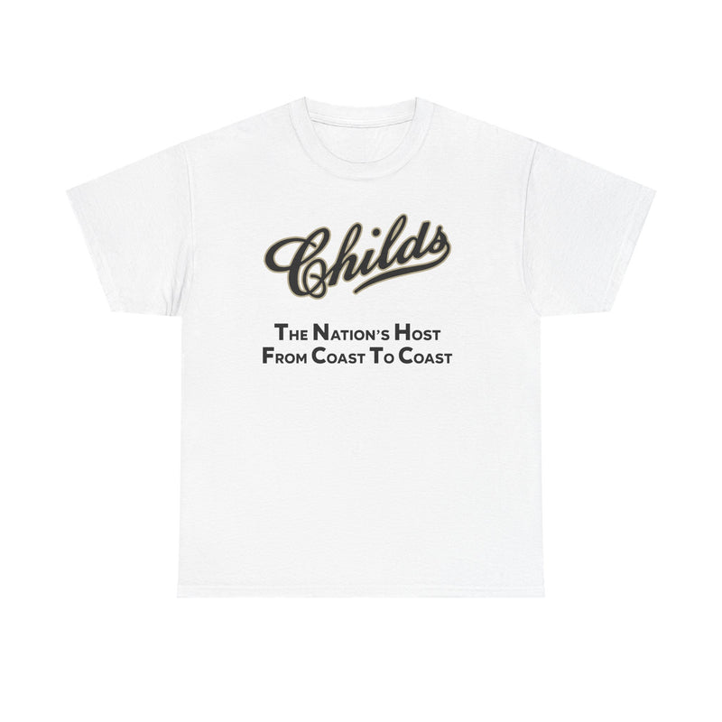 Load image into Gallery viewer, Childs Restaurants T-Shirt - American Casual Dining Industry Defunct Logo Tee
