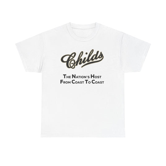 Childs Restaurants T-Shirt - American Casual Dining Industry Defunct Logo Tee