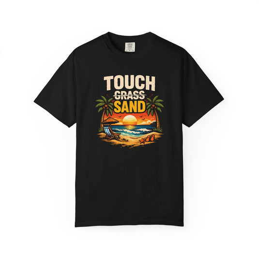 Touch Grass Sand Credit Card Points Miles Travel T-shirt