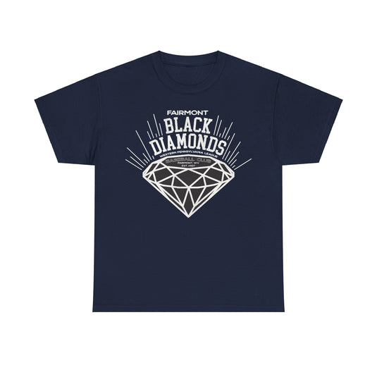 Fairmont Black Diamonds Nostalgic Retro Baseball Team T-shirt