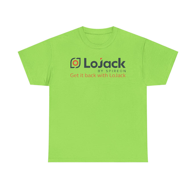 LoJack Defunct Car Security T-Shirt Get It Back With LoJack Spireon Tech Tee