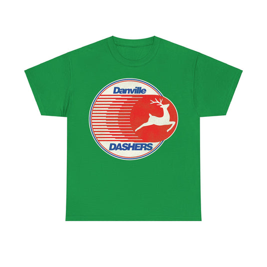 Danville Dashers Red Blue Logo Hockey Team T-shirt