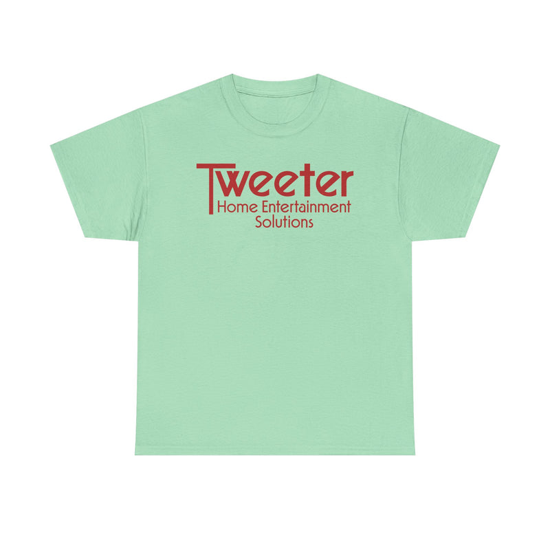 Load image into Gallery viewer, Tweeter Home Entertainment Solutions Red Logo Electronics Store T-shirt
