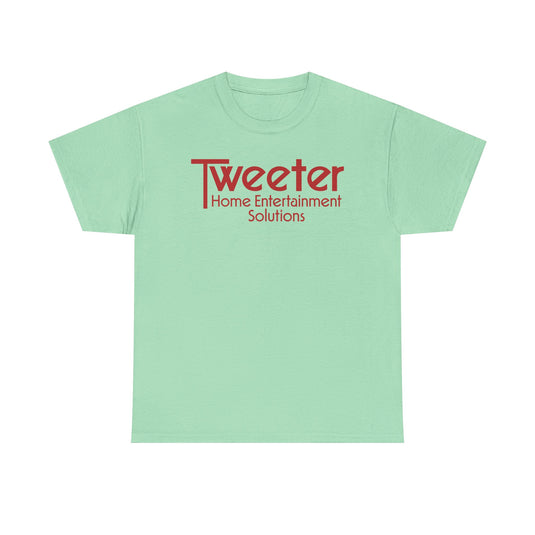 Tweeter Home Entertainment Solutions Red Logo Electronics Store T-shirt
