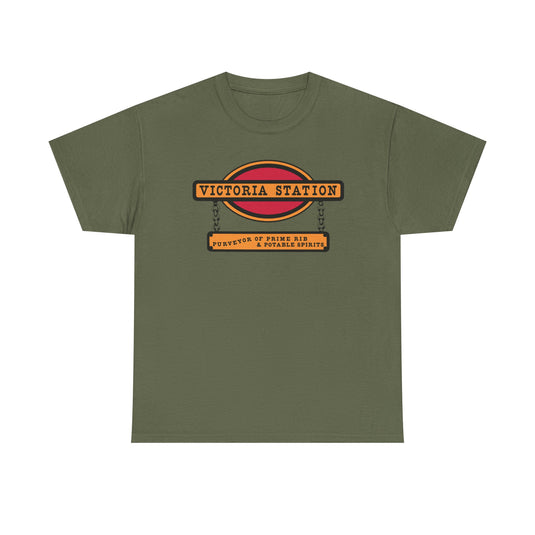 Victoria Station T-Shirt - Restaurant Industry Bankrupt Logo Tee