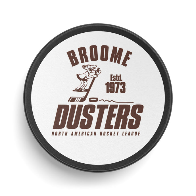 Broome Dusters 1973 Nostalgic Retro Hockey Puck