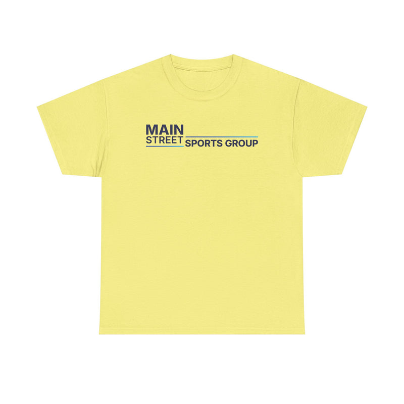 Load image into Gallery viewer, Main Street Sports Group T-Shirt Athletic Company Logo Blue Tee
