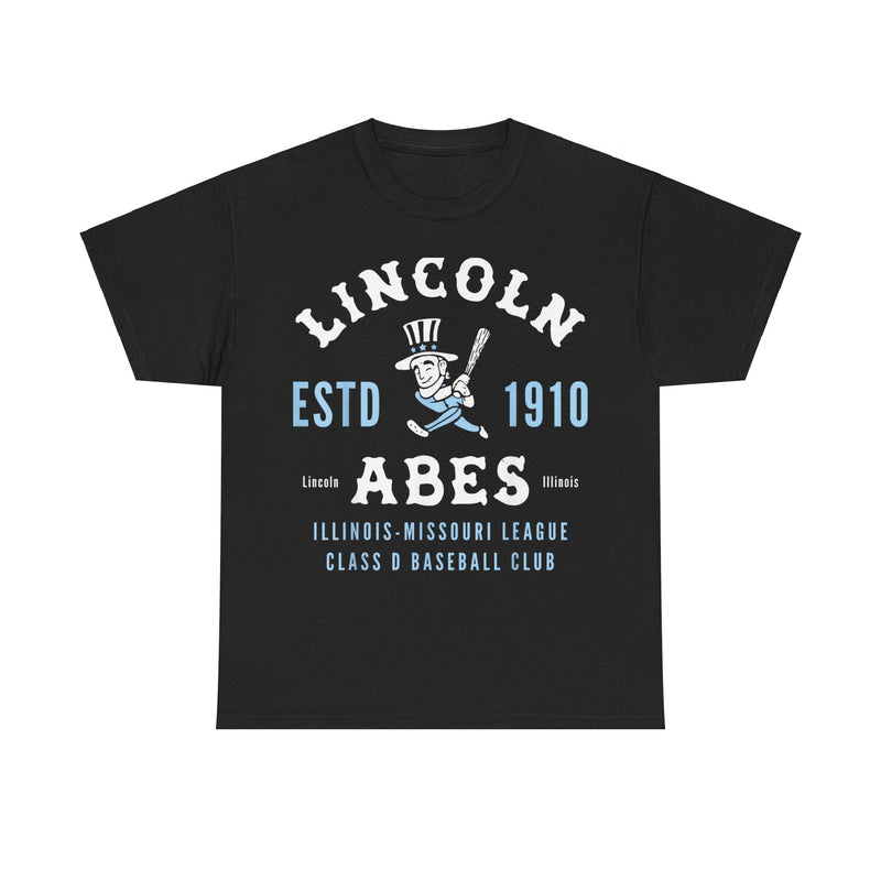 Load image into Gallery viewer, Lincoln Abes Est 1910 Illinois Baseball T-shirt
