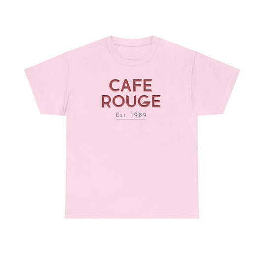 Cafe Rouge T-Shirt - French Bistro Restaurant Industry Defunct Logo Tee