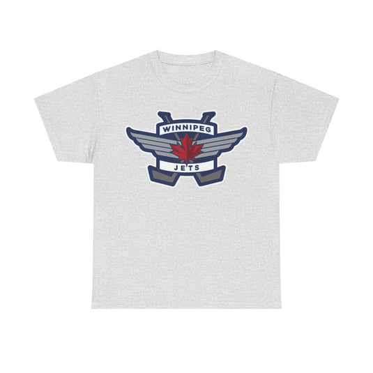 Winnipeg Jets Maple Leaf Logo Hockey Team T-shirt