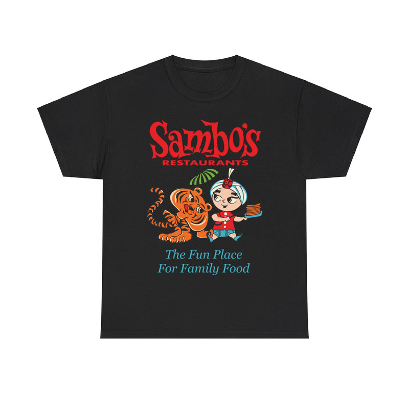 Load image into Gallery viewer, Sambos Fun Place for Family Food California Restaurant T-shirt
