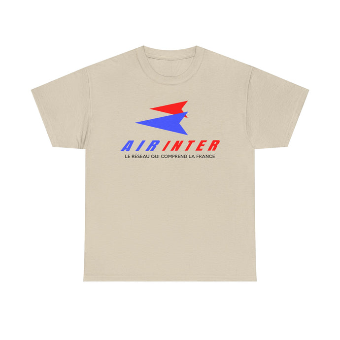 Air Inter Le Réseau Qui Comprend La France Airline Logo T-shirt