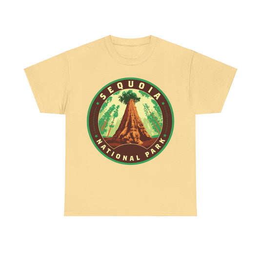 Sequoia National Park California Round Logo T-shirt