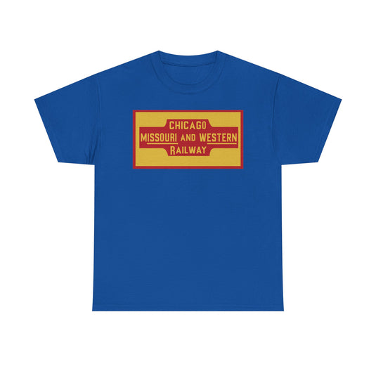 Chicago Missouri Western Railway Vintage Railroad Logo Train T-Shirt