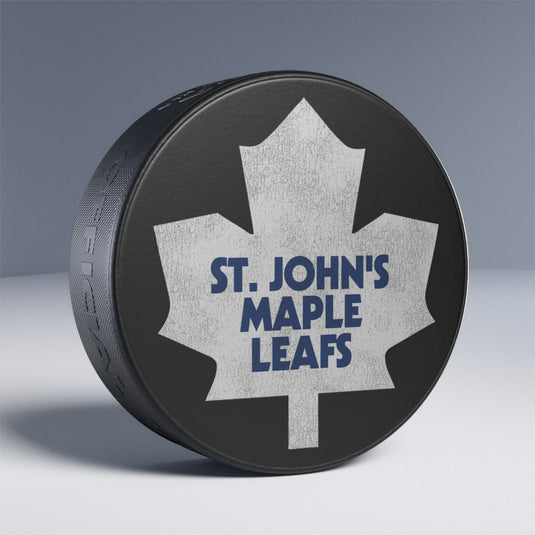 St Johns Maple Leafs Nostalgic Retro Hockey Puck