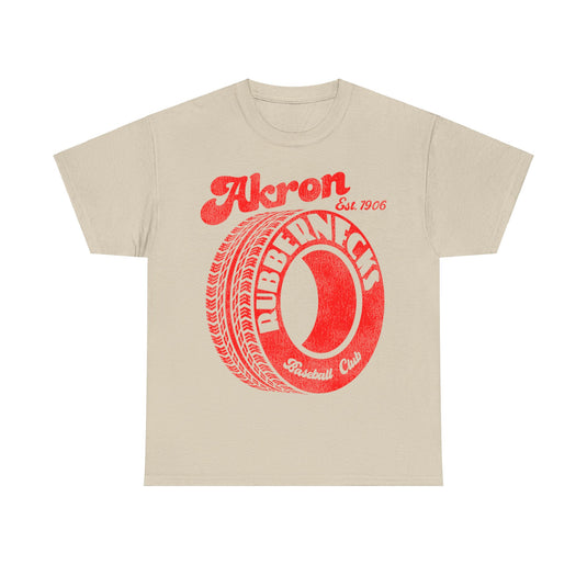 Akron Rubbernecks Nostalgic Retro Baseball T-shirt