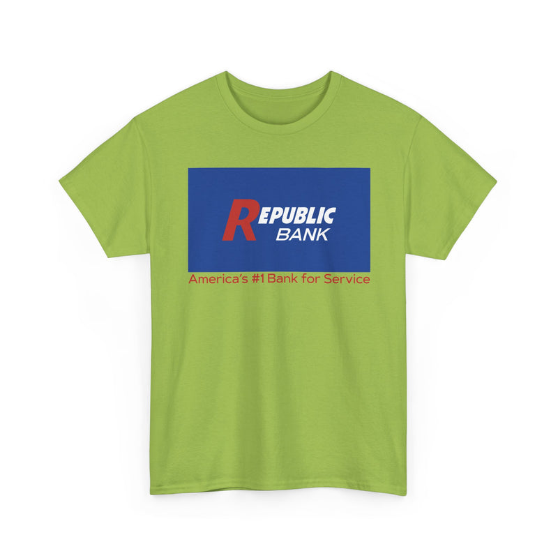 Load image into Gallery viewer, Republic Bank America&#39;s #1 Bank For Service T-Shirt Financial Logo
