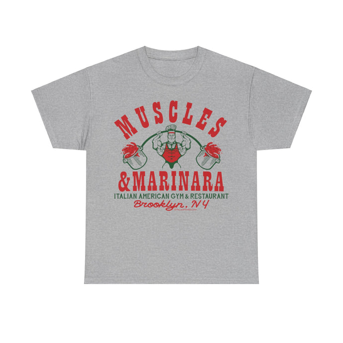 Muscles Marinara New York Italian American Gym Restaurant T-shirt