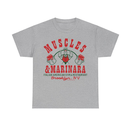 Muscles Marinara New York Italian American Gym Restaurant T-shirt