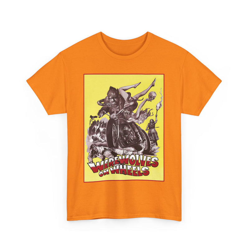 Load image into Gallery viewer, Werewolves on Wheels 1971 Werewolf Biker Gang Horror Action Movie T-shirt
