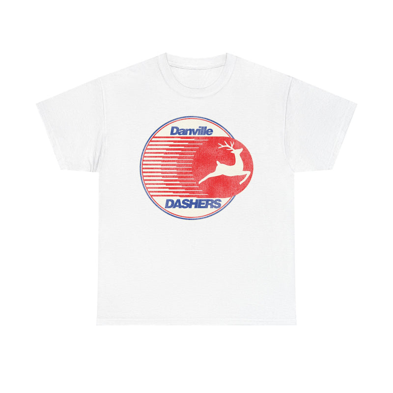 Load image into Gallery viewer, Danville Dashers Red Blue Logo Hockey Team T-shirt
