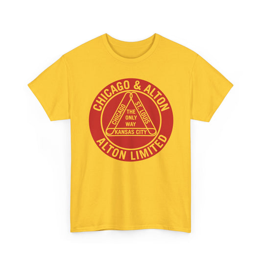 Chicago Alton Only Way Triangle Railroad Logo Vintage Train T-Shirt