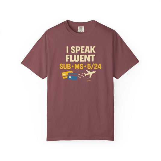 Credit Card Points Miles Fluent Jargon Funny Travel T-shirt