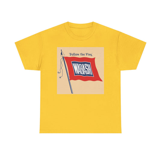 Wabash Follow The Flag Vintage Railroad Logo Train T-Shirt