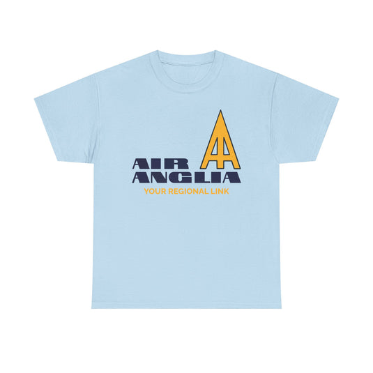 Air Anglia Your Regional Link Vintage Airline Logo British Aviation T-shirt
