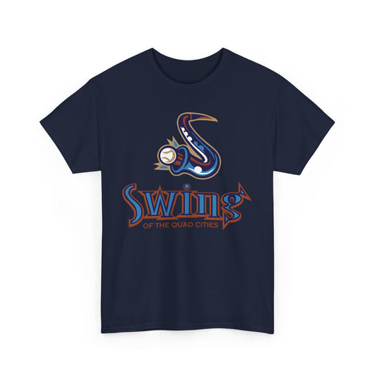 Swing of the Quad Cities Iowa Baseball 2004-2007 T-shirt