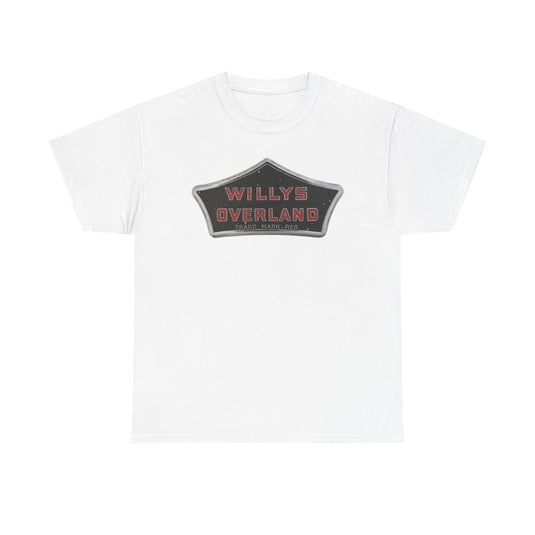 Willys Overland Trade Mark Reg Vintage Automobile Logo Collectible T-shirt