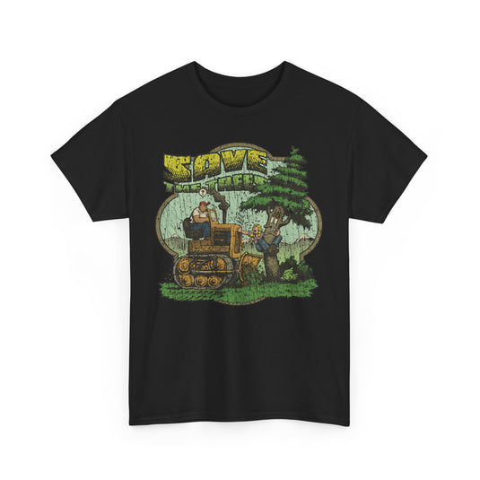 Save The Trees 1973 Chipko Environmentalist Political Movement Cartoon T-shirt