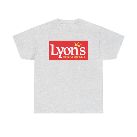 Lyon's Restaurant T-Shirt - Dining Industry Bankrupt Logo Tee