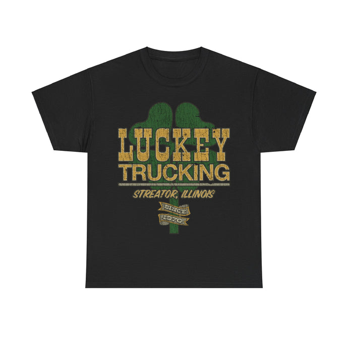 Luckey Trucking Streator IL 1970 Distressed Print T-shirt