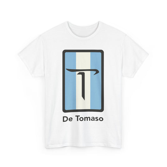 De Tomaso Italian Sports Car Manufacturer Blue Stripe T-shirt