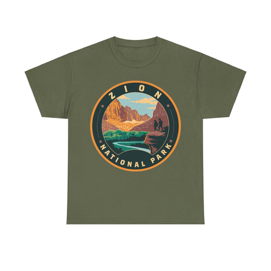 Zion National Park Utah Round Logo T-shirt