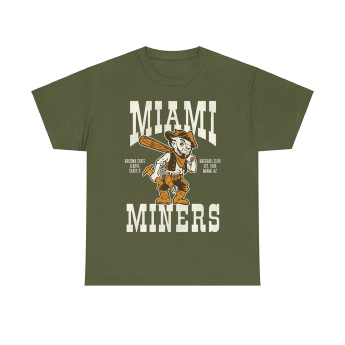 Miami Miners Nostalgic Retro Baseball Team T-shirt