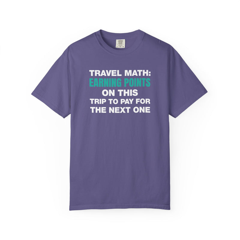 Load image into Gallery viewer, Travel Math Earning Points Credit Card Miles Travel Teal T-shirt
