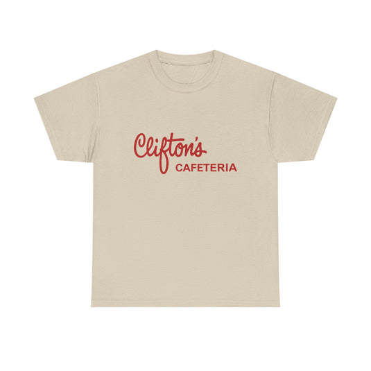Clifton's Cafeteria T-Shirt - Cafeteria Restaurant Industry Defunct Logo Tee