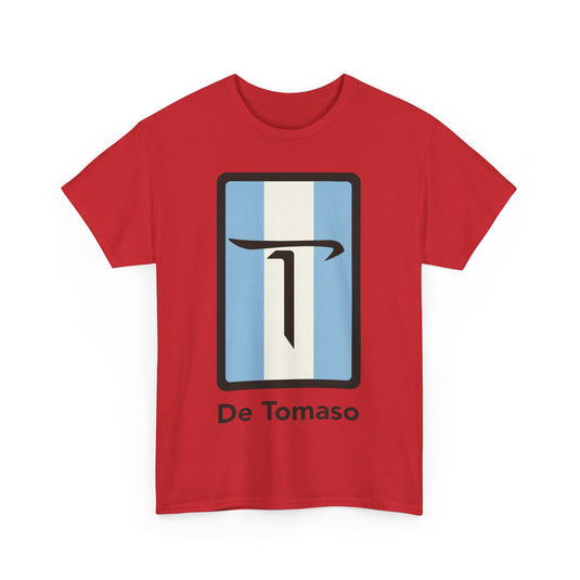 De Tomaso Italian Sports Car Manufacturer Blue Stripe T-shirt