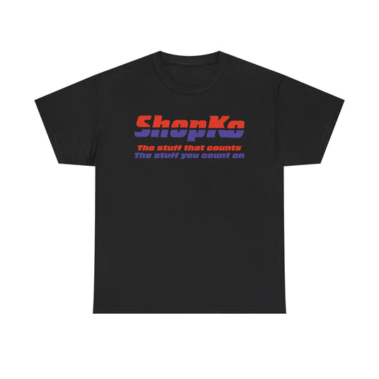 ShopKo The Stuff That Counts Orange Blue Logo Department Store T-shirt