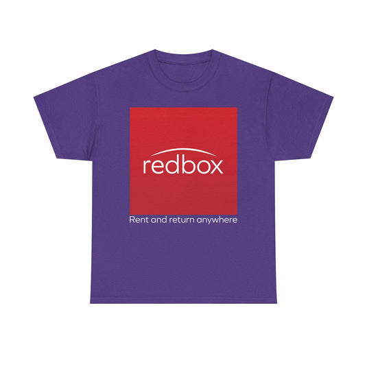 Redbox DVD Movie Rental Kiosk Red Square Logo Nostalgic T-shirt