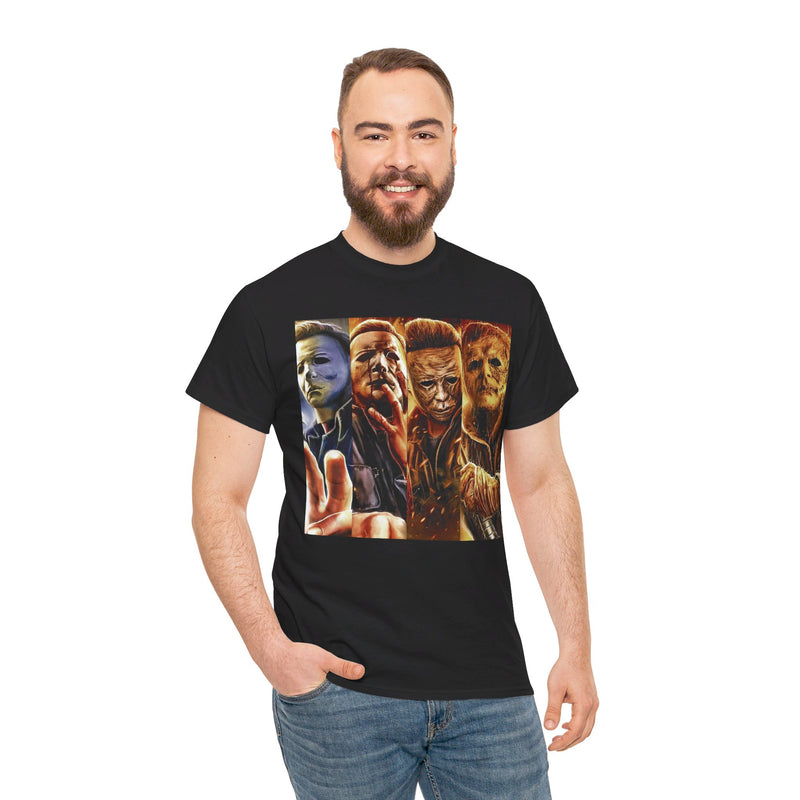 Load image into Gallery viewer, Halloween Michael Myers Montage Horror Movie T-shirt
