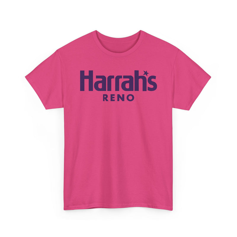 Load image into Gallery viewer, Harrah’s Reno Defunct Casino Logo Purple Graphic T-Shirt Nevada Gambling Resort Tee
