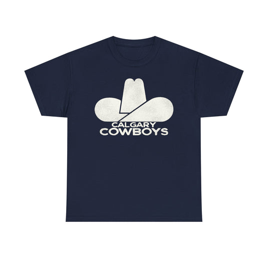 Calgary Cowboys Hockey Team Nostalgic Logo T-shirt