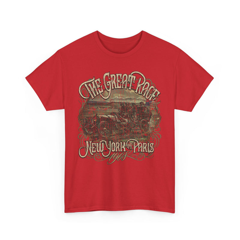 Load image into Gallery viewer, The Great Race 1908 New York to Paris Auto Competition T-shirt
