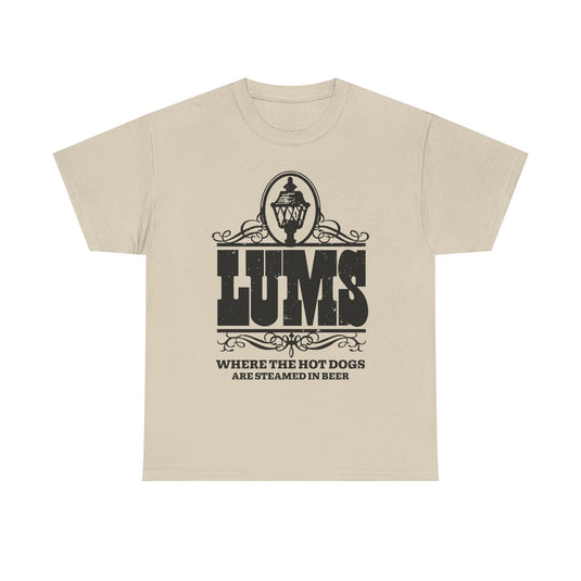 Lums Where Hot Dogs Are Steamed In Beer Vintage Logo T-Shirt