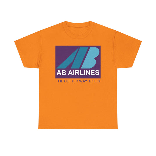 AB Airlines The Better Way to Fly Vintage Airline Logo Aviation T-shirt