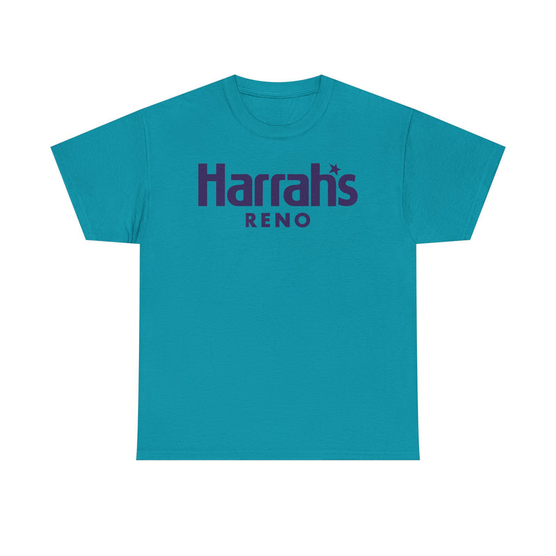 Load image into Gallery viewer, Harrah’s Reno Defunct Casino Logo Purple Graphic T-Shirt Nevada Gambling Resort Tee
