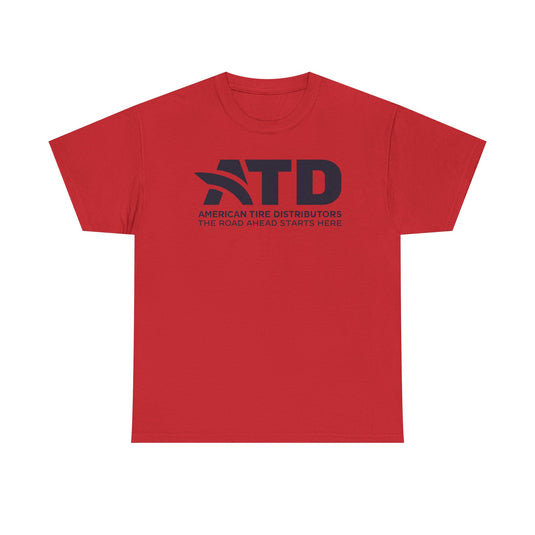 ATD American Tire Distributors T-Shirt Defunct Company Road Ahead Starts Here